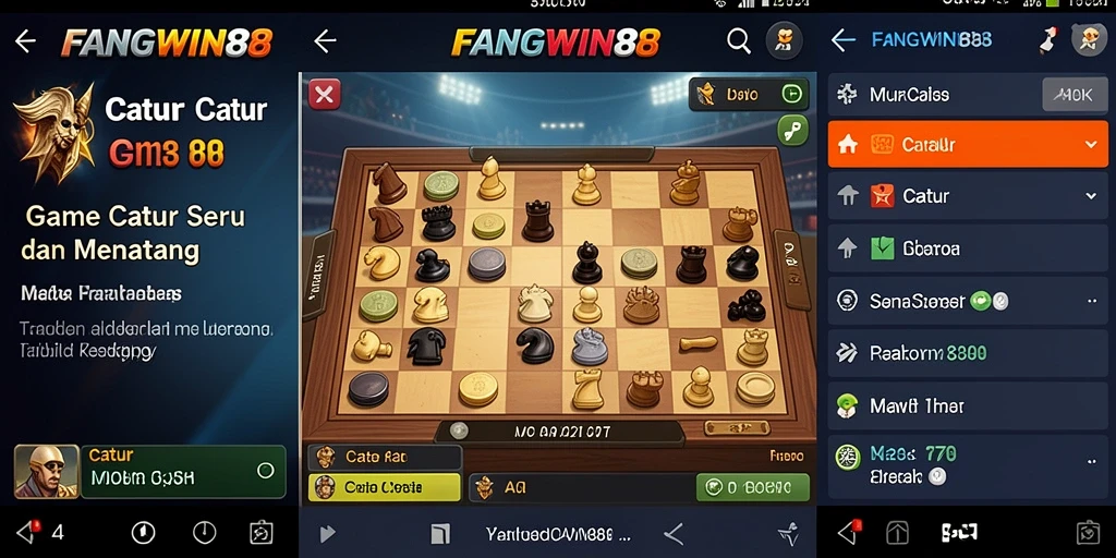 Tampilan antarmuka FANGWIN88 dengan fitur catur yang menarik.
