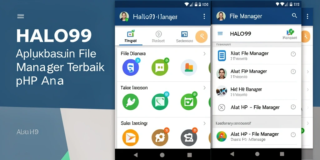 Tampilan antarmuka utama HALO99 sebagai aplikasi File Manager.