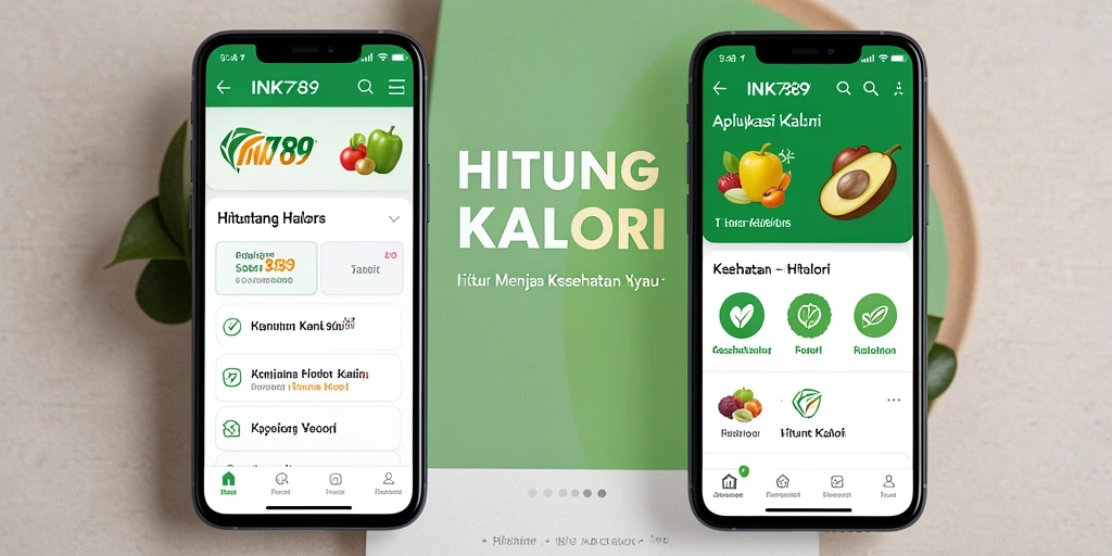 Antarmuka aplikasi INK789 saat menghitung kalori.
