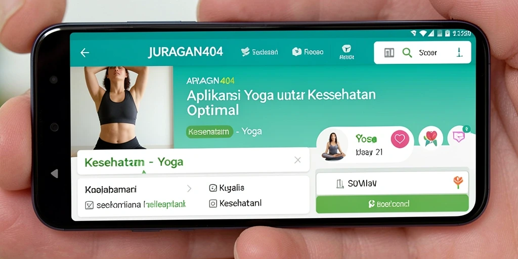 Tampilan antarmuka utama aplikasi JURAGAN404 dengan fitur Yoga.