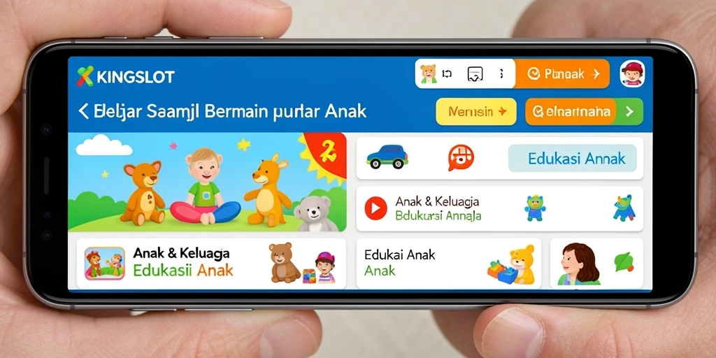 Tampilan antarmuka KINGSLOT yang ramah dan edukatif.