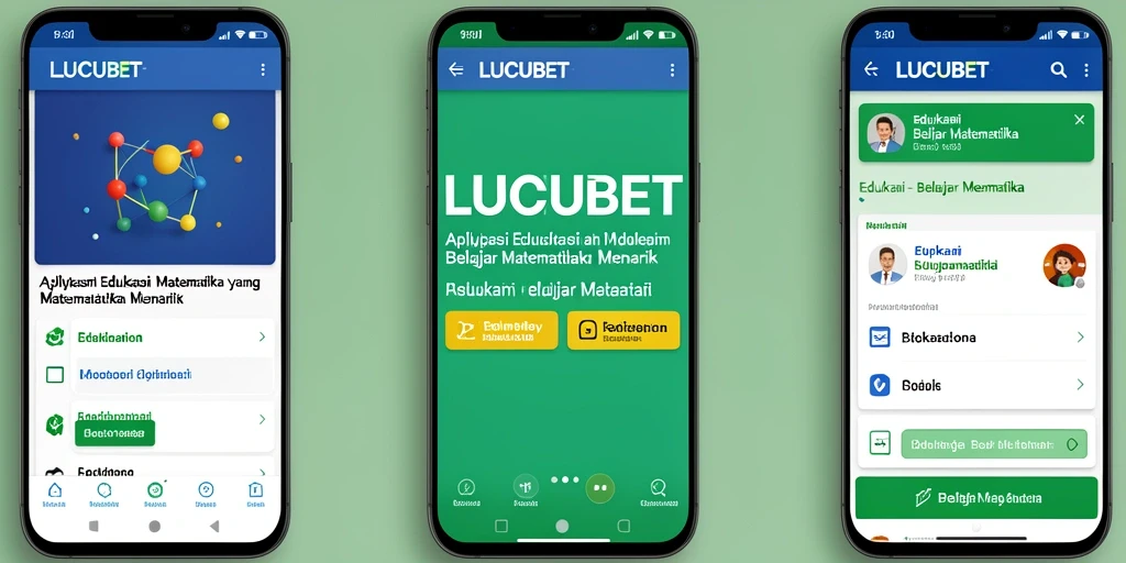 Antarmuka LUCUBET yang interaktif dalam belajar matematika.