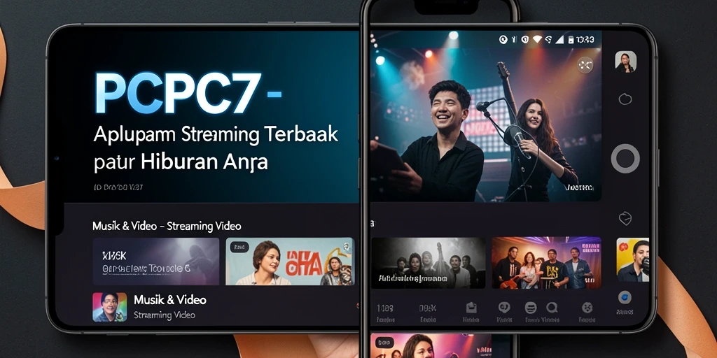 Antarmuka aplikasi PCPC7 yang menarik dan mudah digunakan untuk Streaming Video.